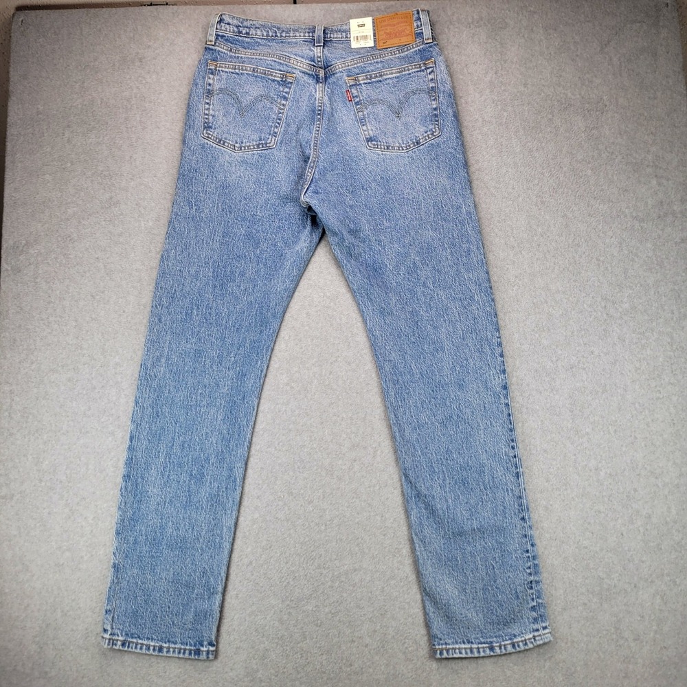 Levis 501 Original Jeans Womens 31x32 Light Blue High Rise Straight Leg Denim